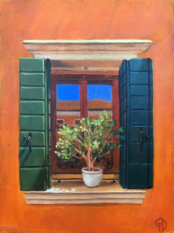 Window to Murano 2.jpg - Window to Murano 2 Water-soluble oil on canvas, 9 x 12" (22.9 x 30.5 cm) Completed November 2019